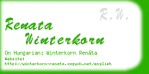 renata winterkorn business card